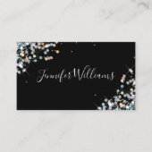 メイクアップアーティストホログラフィックグリッターモダンエレガント 名刺 (正面)