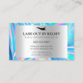 メイクアップアーティストホログラフィックプラチナグリッタードリップ 名刺 (裏面)