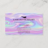 メイクアップアーティストホログラフィックラッシュピンクグリッタードリップ 名刺 (裏面)