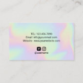 メイクアップアーティストホログラフィックヴィンテージフローラサロン 名刺 (裏面)