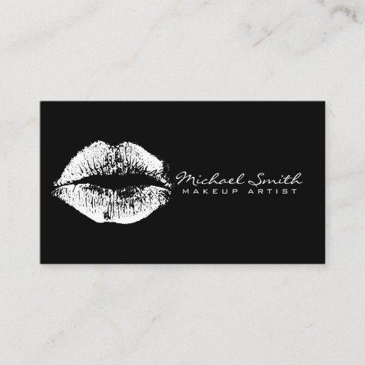 メイクアップアーティストホワイトリップ 名刺 (正面)