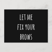 メイクアップアーティストマイクロブレイディングブロウデザイン ポストカード (正面)