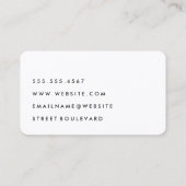 メイクアップアーティストミニマリスト（グレー/白） 名刺 (裏面)