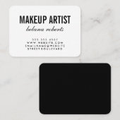 メイクアップアーティストミニマリスト/ （黒/白） 名刺 (正面/裏面)