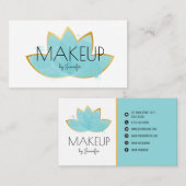 メイクアップアーティストミニマリストSNS蓮の花 名刺 (正面/裏面)