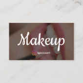 メイクアップアーティストミニマルエレガントリスト 名刺 (裏面)