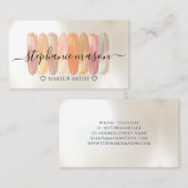 メイクアップアーティストメイクアップモダンクリーム色 名刺 (正面/裏面)