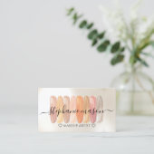 メイクアップアーティストメイクアップモダンクリーム色 名刺 (スタンド正面)