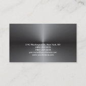 メイクアップアーティストメタリックシルバーグレートレンディー 名刺 (裏面)