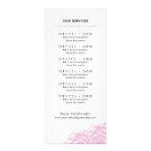 メイクアップアーティストメニューラックカード ラックカード (裏面)