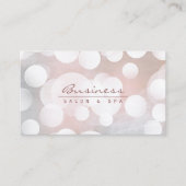 メイクアップアーティストモダンシルバー美しいサロンスパ 名刺 (正面)