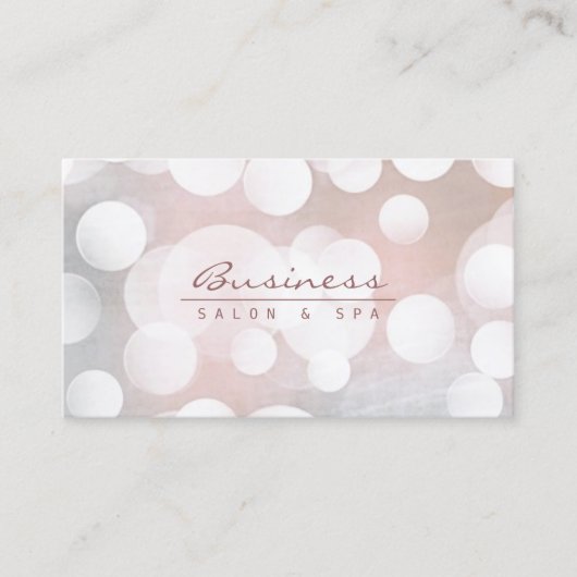 メイクアップアーティストモダンシルバー美しいサロンスパ 名刺 (正面)