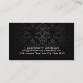 メイクアップアーティストモダンゼブラパターン金ゴールドストライプ 名刺 (裏面)