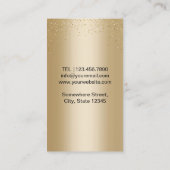 メイクアップアーティストモダンターコイズグリッターリップサロン 名刺 (裏面)