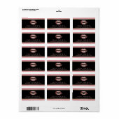 メイクアップアーティストモダンバラ金ゴールドグリッターリップサロン ラベル (フルシート)