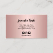 メイクアップアーティストモダンバラ金ゴールドスクリプトロイヤリティ ロイヤリティカード (裏面)