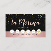 メイクアップアーティストモダンバラ金ゴールドスクリプトロイヤリティ ロイヤリティカード (正面)