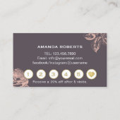 メイクアップアーティストモダンバラ金ゴールドフローラロイヤリティ ロイヤリティカード (裏面)