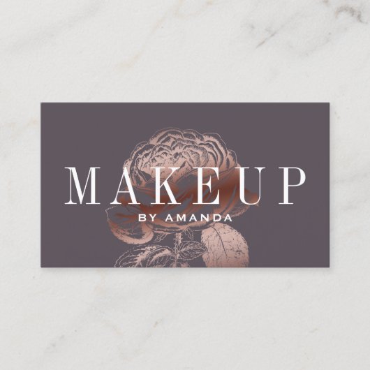 メイクアップアーティストモダンバラ金ゴールドフローラロイヤリティ ロイヤリティカード (正面)