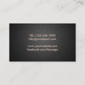 メイクアップアーティストモダンバラ金ゴールドリップエレガントブラック 名刺 (裏面)