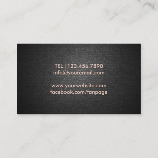 メイクアップアーティストモダンバラ金ゴールドリップエレガントブラック 名刺 (裏面)