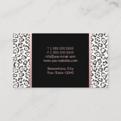 メイクアップアーティストモダンバラ金ゴールドリップヒョウ 名刺 (裏面)