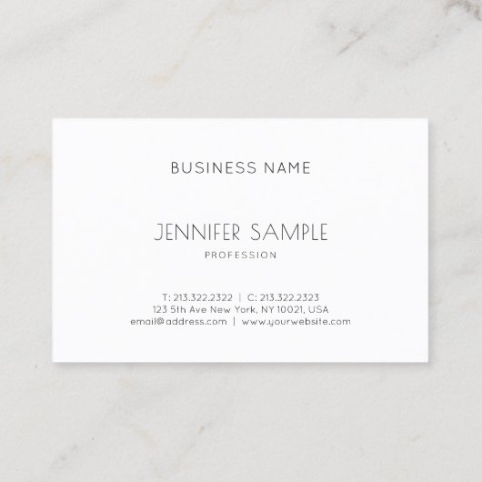 メイクアップアーティストモダンプロフェッショナルプレーン 名刺 (裏面)