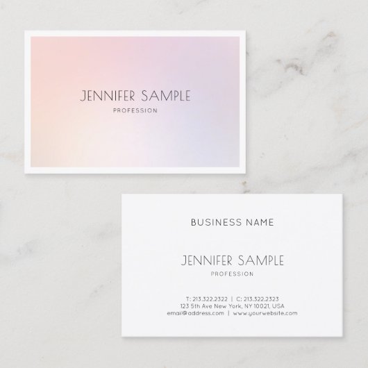 メイクアップアーティストモダンプロフェッショナルプレーン 名刺 (正面/裏面)