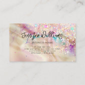 メイクアップアーティストモダンホログラフィエレガントックグリッターB 名刺 (裏面)