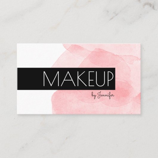 メイクアップアーティストモダンミニマリストのソーシャルメディアのアイコン 名刺 (正面)