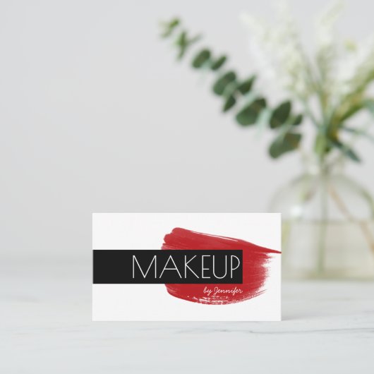 メイクアップアーティストモダンミニマリストのソーシャルメディアのアイコン 名刺 (スタンド正面)