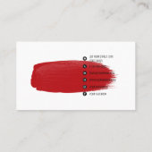 メイクアップアーティストモダンミニマリストのソーシャルメディアのアイコン 名刺 (裏面)