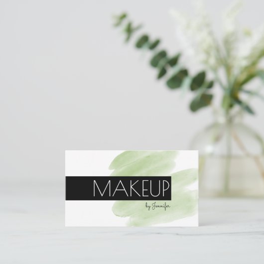 メイクアップアーティストモダンミニマリストのソーシャルメディアのアイコン 名刺 (スタンド正面)