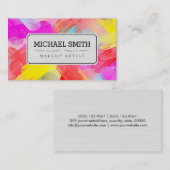 メイクアップアーティストモダン抽象芸術アート#73 名刺 (正面/裏面)