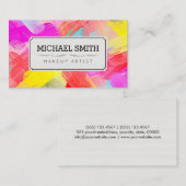メイクアップアーティストモダン抽象芸術アート#73 名刺 (正面/裏面)