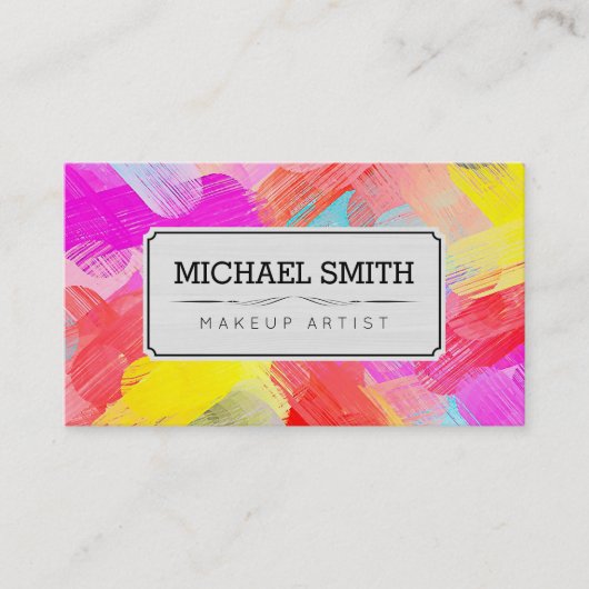 メイクアップアーティストモダン抽象芸術アート#73 名刺 (正面)