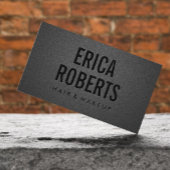 メイクアップアーティストモダン美容師はっきりしたブラック 名刺