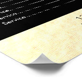 メイクアップアーティストモダン美容師ブラックプライスリスト ポスター (角)