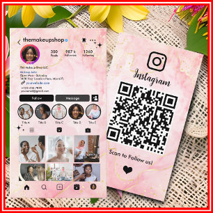 メイクアップアーティストモダン美容師Instagram QR 名刺