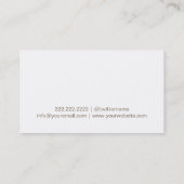 メイクアップアーティストモダン金ゴールドキスのロシンプルゴ 名刺 (裏面)