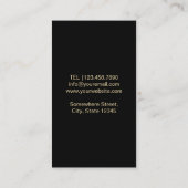 メイクアップアーティストモダン金ゴールドグリッターソーシャルメディア 名刺 (裏面)