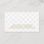 メイクアップアーティストモダン金ゴールドスクリプトラグジュアリー 名刺 (裏面)