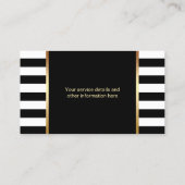 メイクアップアーティストモダン金ゴールドリップロイヤリティパンチ ロイヤリティカード (裏面)