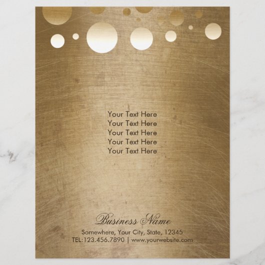 メイクアップアーティストモダン金ゴールド紙吹雪ドットグランジ チラシ (正面)