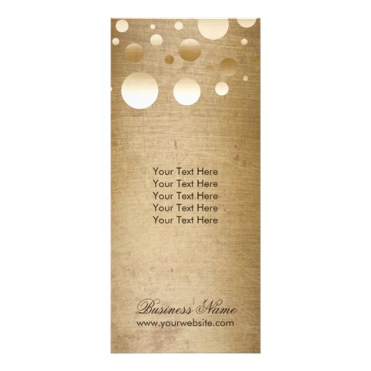 メイクアップアーティストモダン金ゴールド紙吹雪ドットグランジ ラックカード (正面)