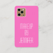 メイクアップアーティストモダンQRコードInstagramグリッド 名刺 (裏面)