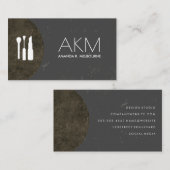 メイクアップアーティストモノグラム洗練 名刺 (正面/裏面)