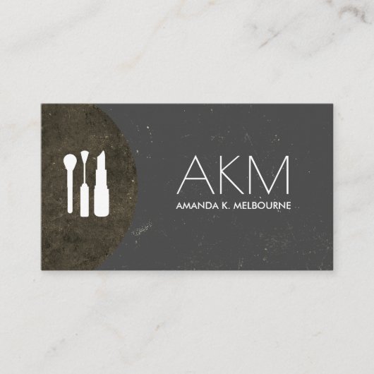 メイクアップアーティストモノグラム洗練 名刺 (正面)