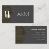 メイクアップアーティストモノグラム洗練 名刺 (正面/裏面)