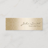 メイクアップアーティストラグジュアリージオメトリック金ゴールドサロン スキニー名刺 (正面)
